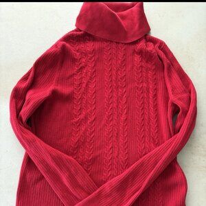 Talbots red sweater turtleneck size M